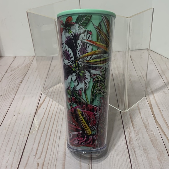 Starbucks Tropical Floral Teal 24oz Tumbler - Picture 5 of 7
